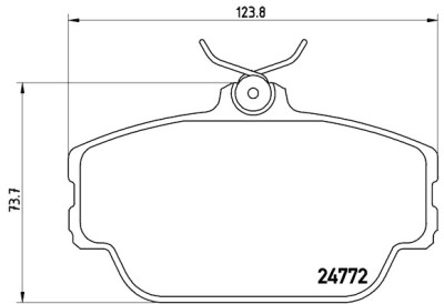 Set di 4 pastiglie freno BREMBO P 46 001