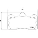 Set di 4 pastiglie freno BREMBO P 47 002