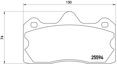 Set di 4 pastiglie freno BREMBO P 47 002