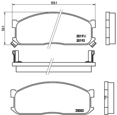 Set di 4 pastiglie freno BREMBO P 49 010