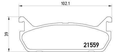 Set di 4 pastiglie freno BREMBO P 49 015