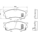 Set di 4 pastiglie freno BREMBO P 49 023