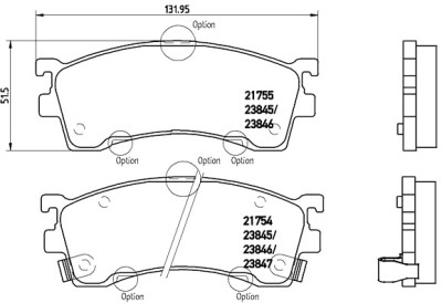 Set di 4 pastiglie freno BREMBO P 49 023