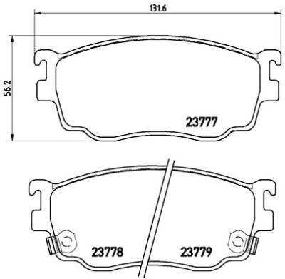 Set di 4 pastiglie freno BREMBO P 49 026
