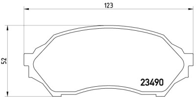 Set di 4 pastiglie freno BREMBO P 49 027