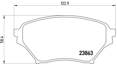 Set di 4 pastiglie freno BREMBO P 49 029