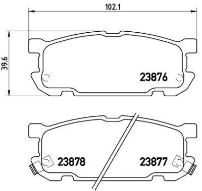 Set di 4 pastiglie freno BREMBO P 49 030