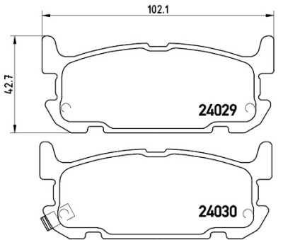 Set di 4 pastiglie freno BREMBO P 49 031