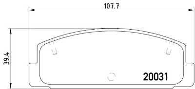 Set di 4 pastiglie freno BREMBO P 49 037