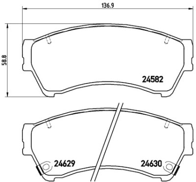 Set di 4 pastiglie freno BREMBO P 49 039