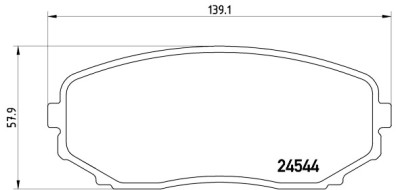 Set di 4 pastiglie freno BREMBO P 49 040