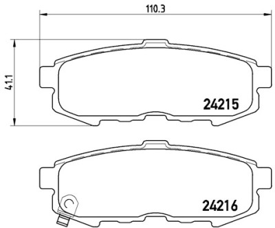 Set di 4 pastiglie freno BREMBO P 49 042