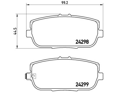 Set di 4 pastiglie freno BREMBO P 49 044