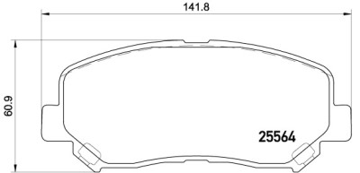 Set di 4 pastiglie freno BREMBO P 49 045