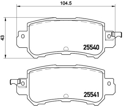 Set di 4 pastiglie freno BREMBO P 49 047