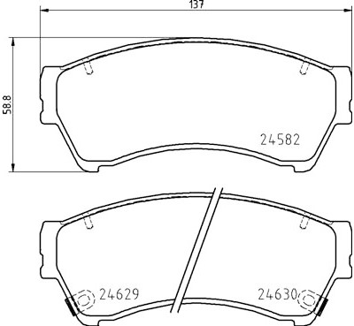 Set di 4 pastiglie freno BREMBO P 49 060