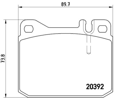 Set di 4 pastiglie freno BREMBO P 50 002