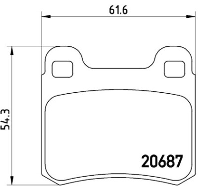 Set di 4 pastiglie freno BREMBO P 50 007