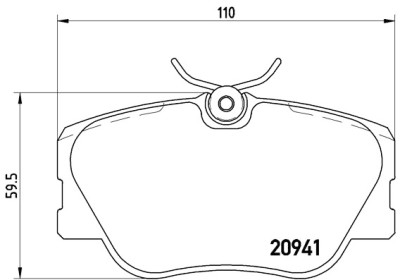 Set di 4 pastiglie freno BREMBO P 50 008