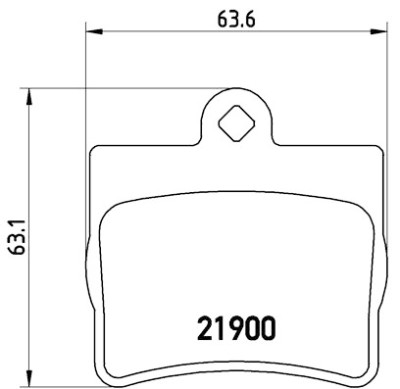 Set di 4 pastiglie freno BREMBO P 50 024