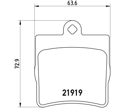 Set di 4 pastiglie freno BREMBO P 50 025