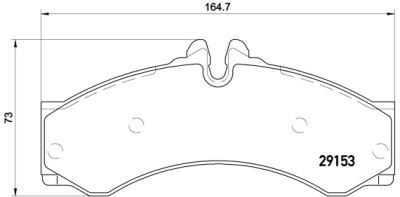 Set di 4 pastiglie freno BREMBO P 50 028