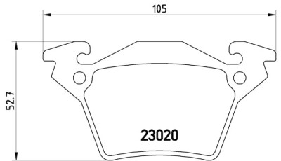Set di 4 pastiglie freno BREMBO P 50 032