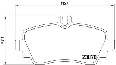Set di 4 pastiglie freno BREMBO P 50 035