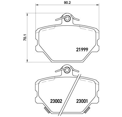 Set di 4 pastiglie freno BREMBO P 50 038