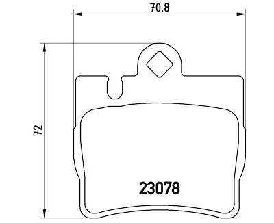 Set di 4 pastiglie freno BREMBO P 50 042