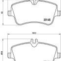 Set di 4 pastiglie freno con lato di montaggio BREMBO P 50 046