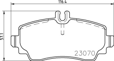 Set di 4 pastiglie freno BREMBO P 50 047