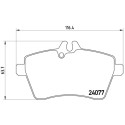 Set di 4 pastiglie freno BREMBO P 50 054