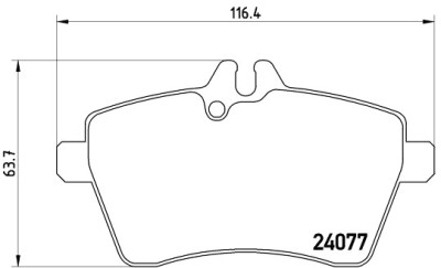Set di 4 pastiglie freno BREMBO P 50 054