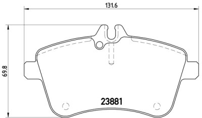 Set di 4 pastiglie freno con lato di montaggio BREMBO P 50 057