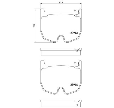 Set di 8 pastiglie freno BREMBO P 50 062
