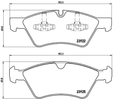 Set di 4 pastiglie freno BREMBO P 50 063