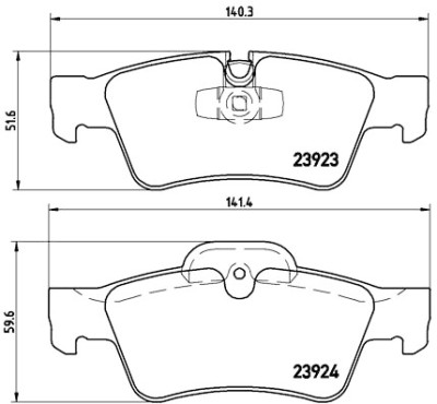 Set di 4 pastiglie freno BREMBO P 50 064