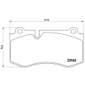 Set di 4 pastiglie freno con lato di montaggio BREMBO P 50 074