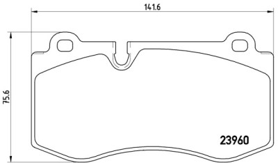 Set di 4 pastiglie freno con lato di montaggio BREMBO P 50 074
