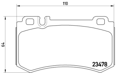 Set di 4 pastiglie freno BREMBO P 50 077