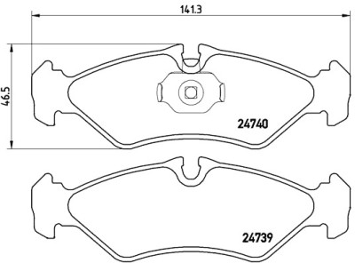 Set di 4 pastiglie freno BREMBO P 50 081