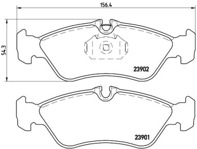 Set di 4 pastiglie freno BREMBO P 50 082
