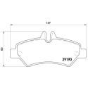 Set di 4 pastiglie freno BREMBO P 50 084
