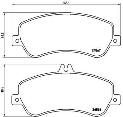 Set di 4 pastiglie freno BREMBO P 50 086