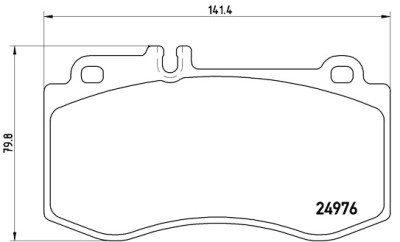 Set di 4 pastiglie freno BREMBO P 50 087