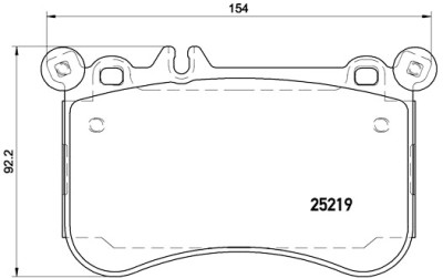 Set di 4 pastiglie freno BREMBO P 50 097