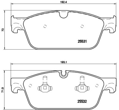 Set di 4 pastiglie freno BREMBO P 50 102