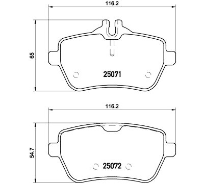 Set di 4 pastiglie freno BREMBO P 50 103