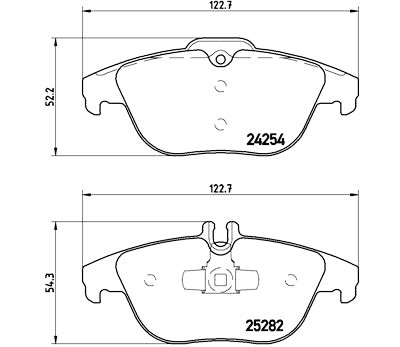 Set di 4 pastiglie freno BREMBO P 50 104